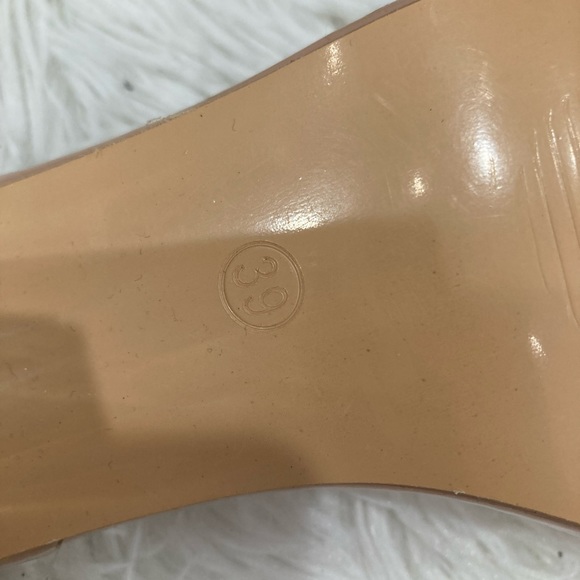 Clear strap heels chunky heel beige - Picture 10 of 10